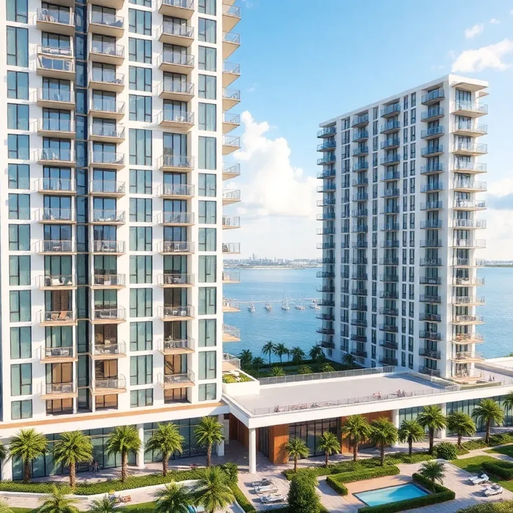 Architectural rendering of the 2900 Terrace multifamily tower in Miami