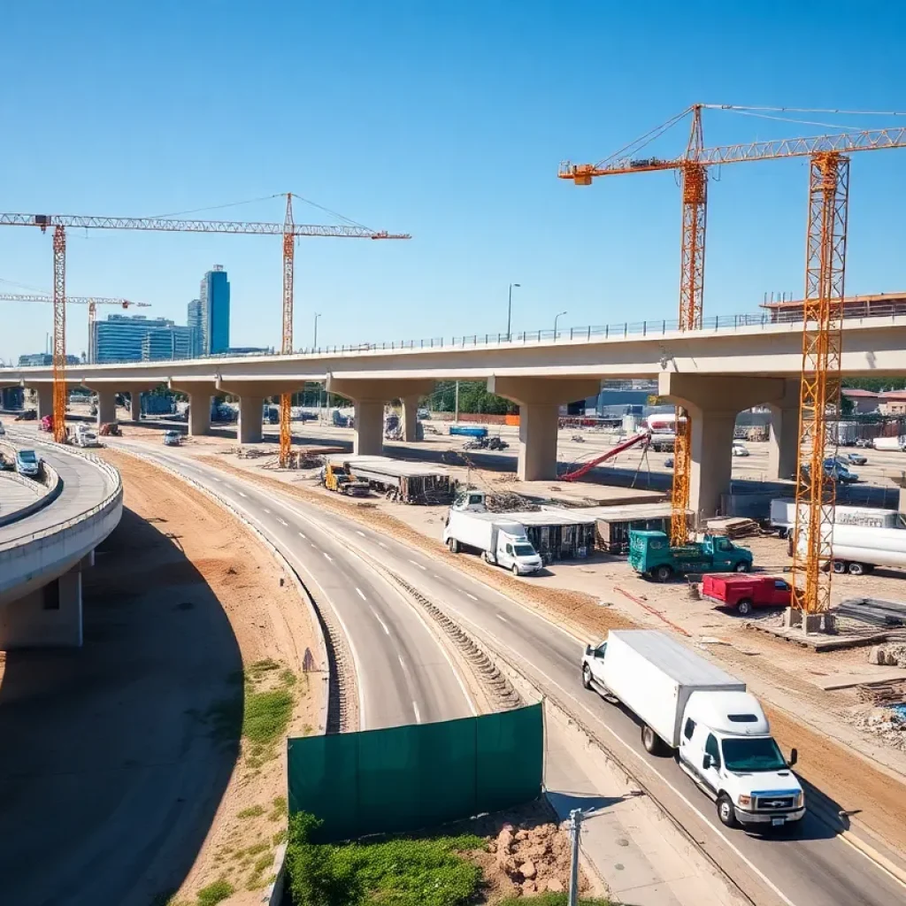 Construction site in Texas with ongoing infrastructure projects