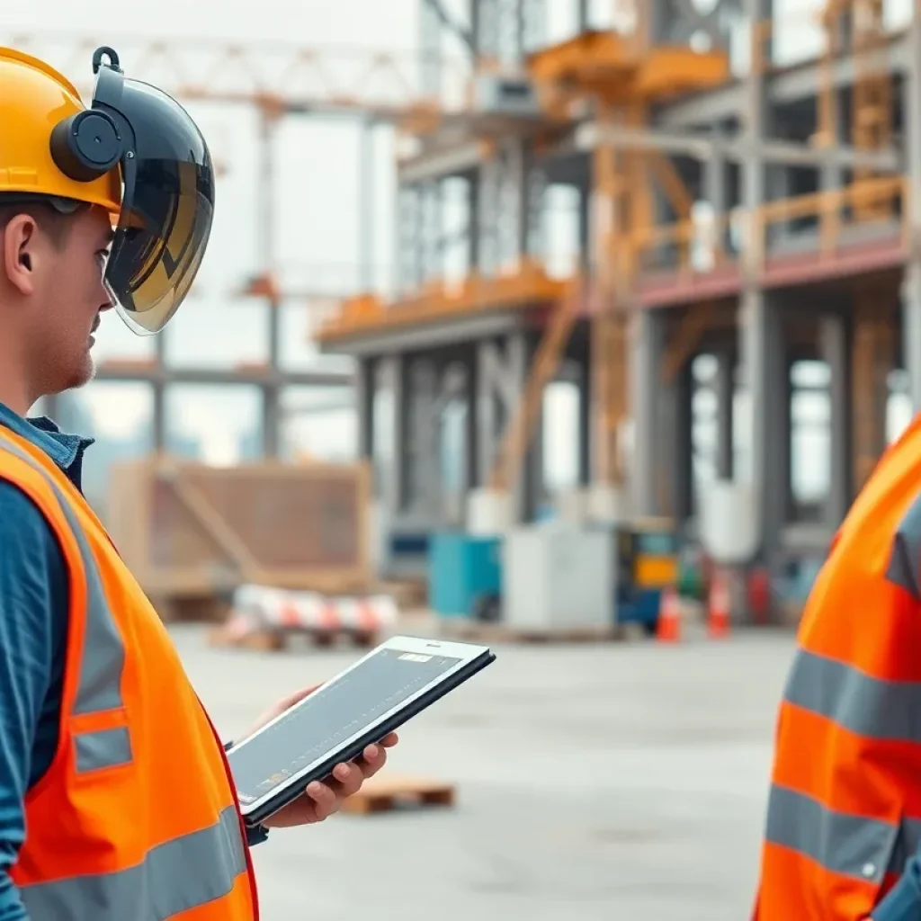 Construction site utilizing AI technology