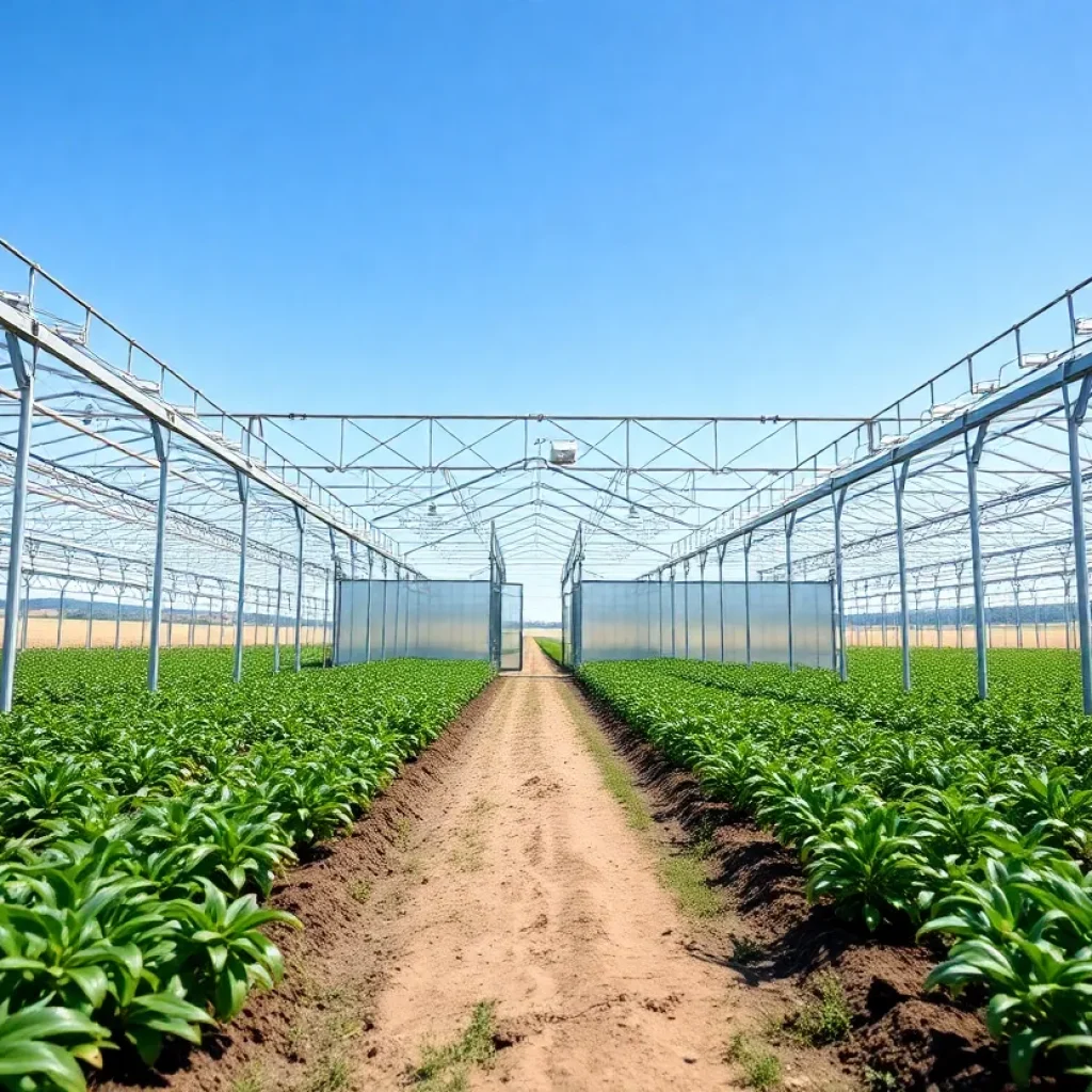 Modern greenhouse facility for sugarbeet research in Idaho