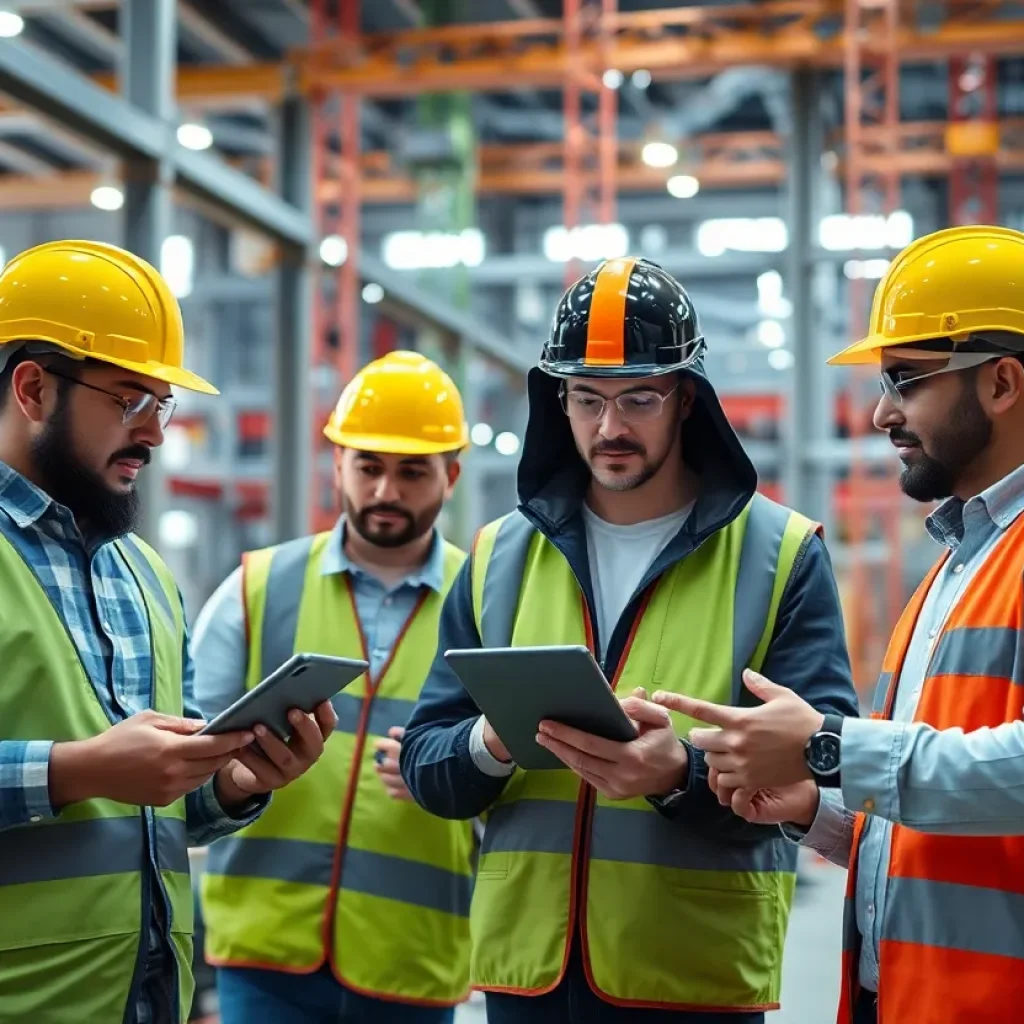 Construction site using AI technology for efficiency