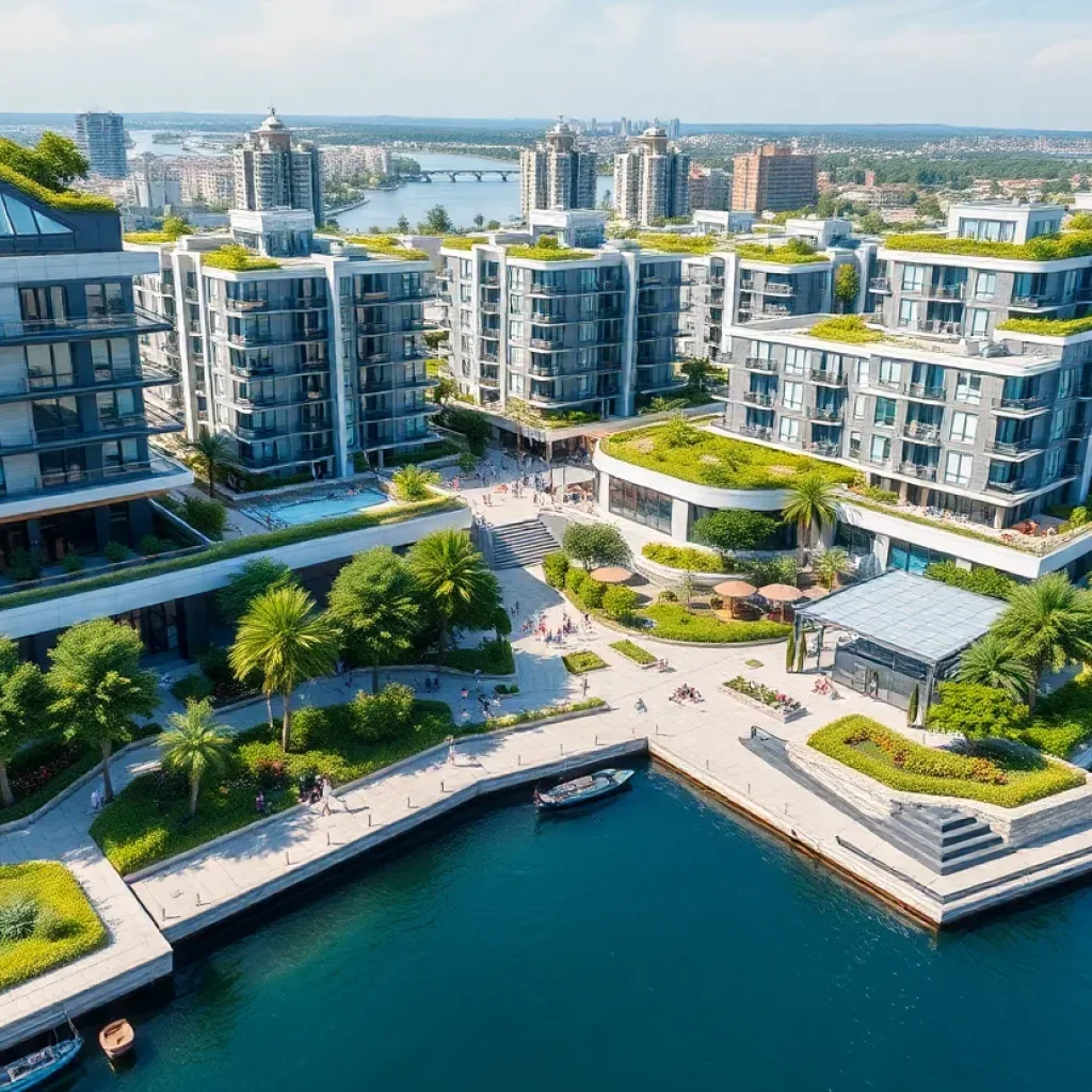 Aqua Arc Project showcasing modern architecture and waterfront views