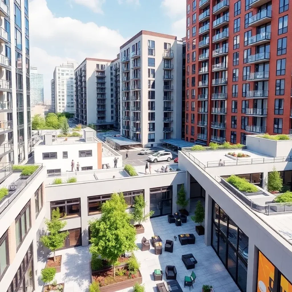 Rendering of Arbello, a mixed-use development in San Mateo.