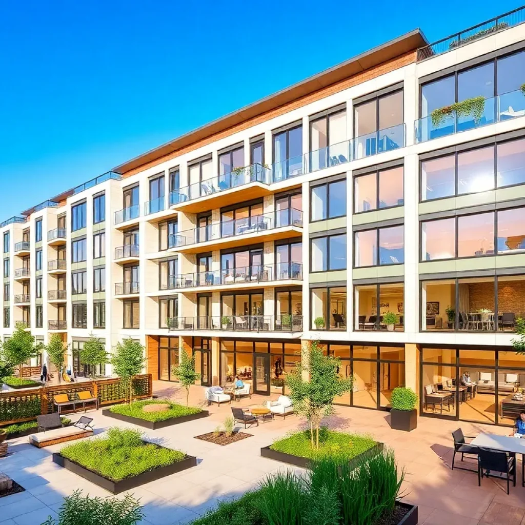 Mixed-use development construction site in San Mateo