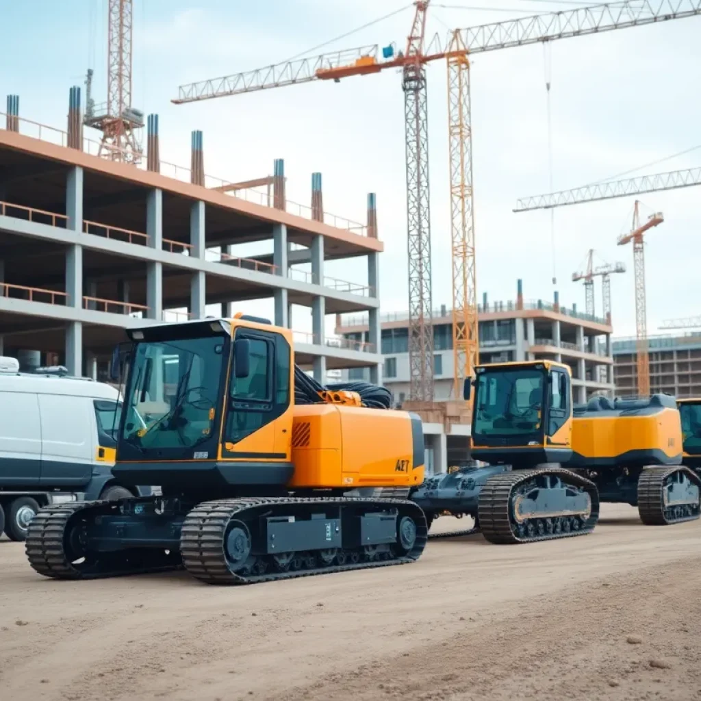 Autonomous machines on a construction site