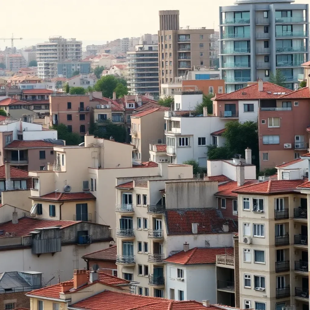 An urban view of Barcelona highlighting housing units.