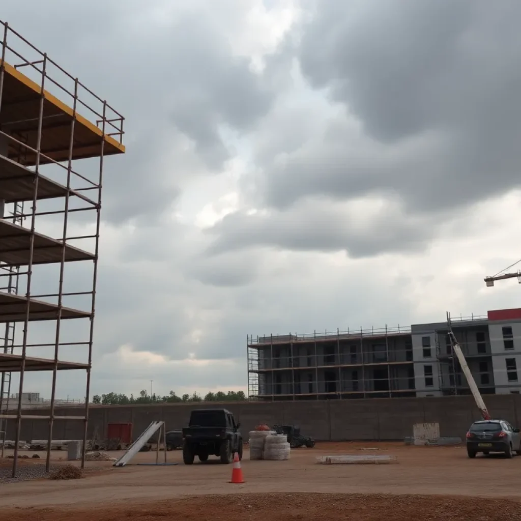 Construction site reflecting industry caution and uncertainty