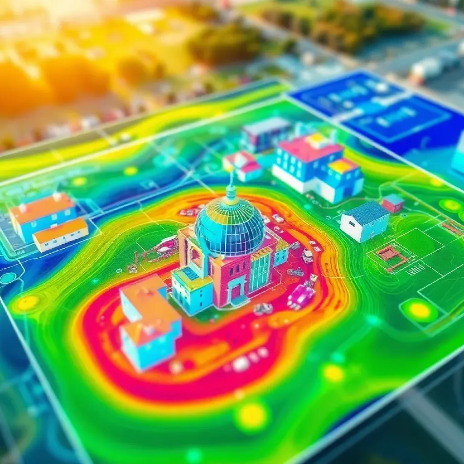3D model representation in DJI Terra software displaying Gaussian Splatting technology.