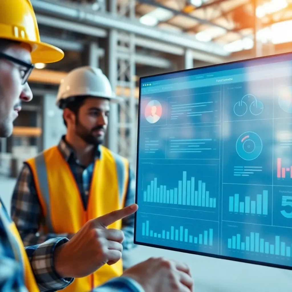 Image of GoCanvas collaboration platform in use on a construction project