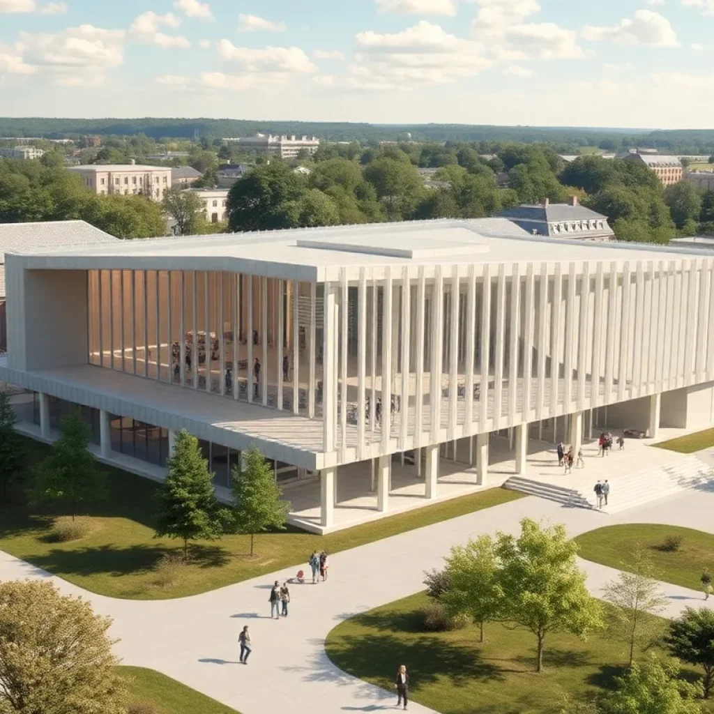 Architectural design of Grimes Engineering Center at UC Berkeley