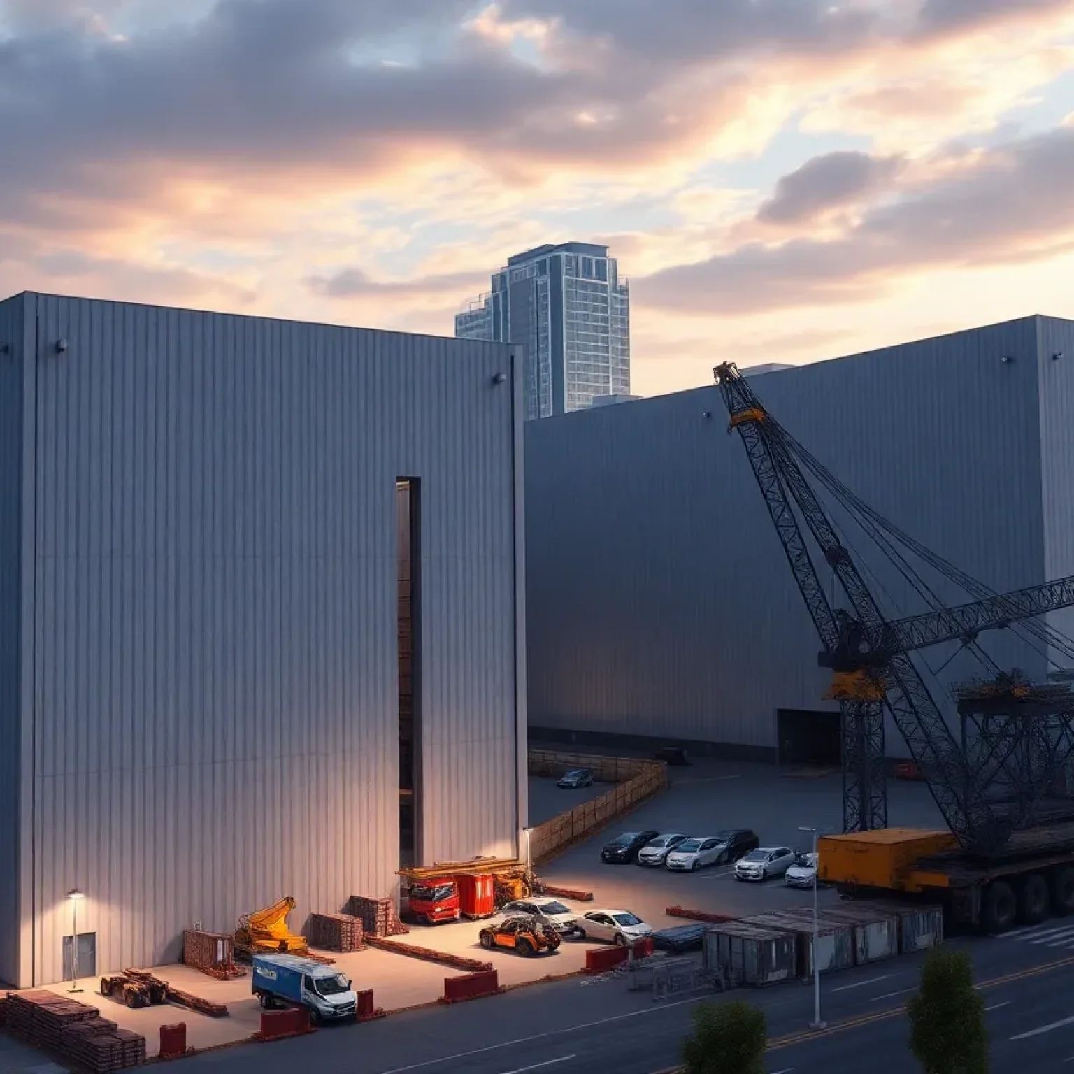 Construction of Joyce Kilmer Logistics Center in New Brunswick, NJ