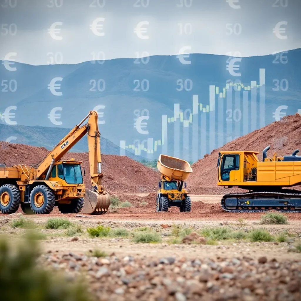 Komatsu construction equipment working on a site