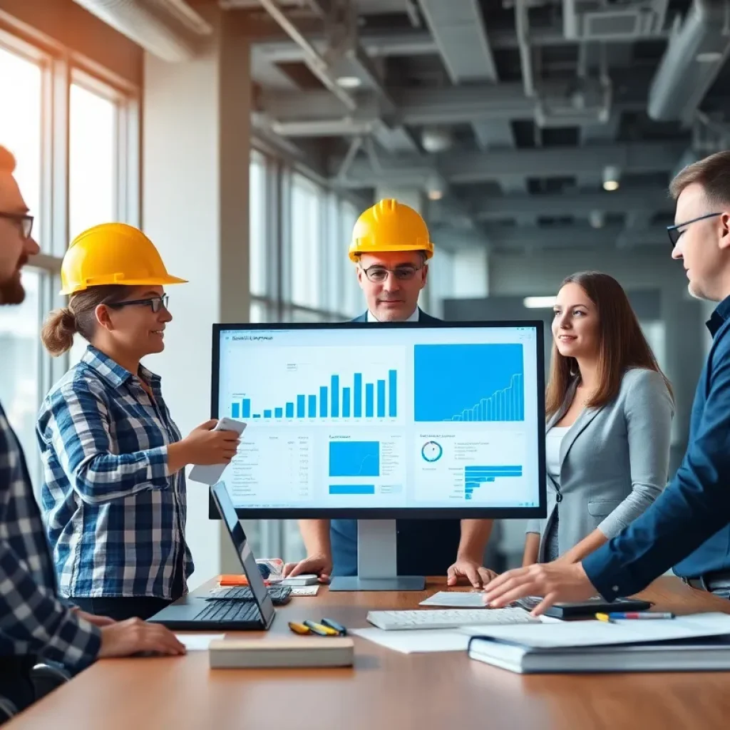 Lawler Construction office demonstrating advanced accounting software utilization