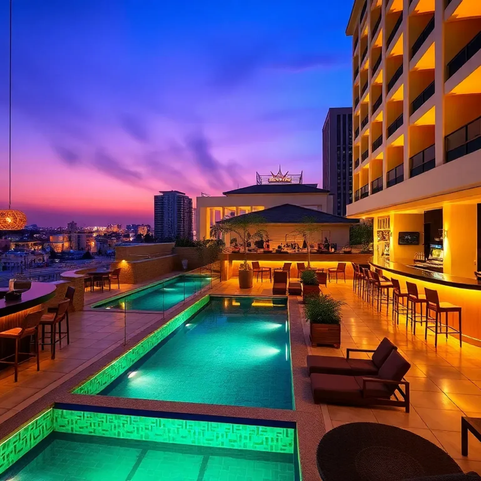 A modern lifestyle hotel in Sub-Saharan Africa with stylish amenities.