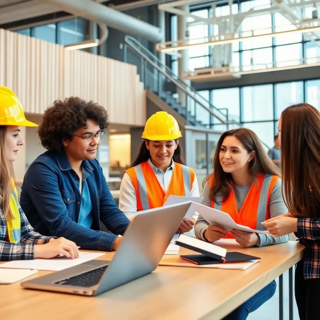 Students participating in construction management classes at Mississippi State University