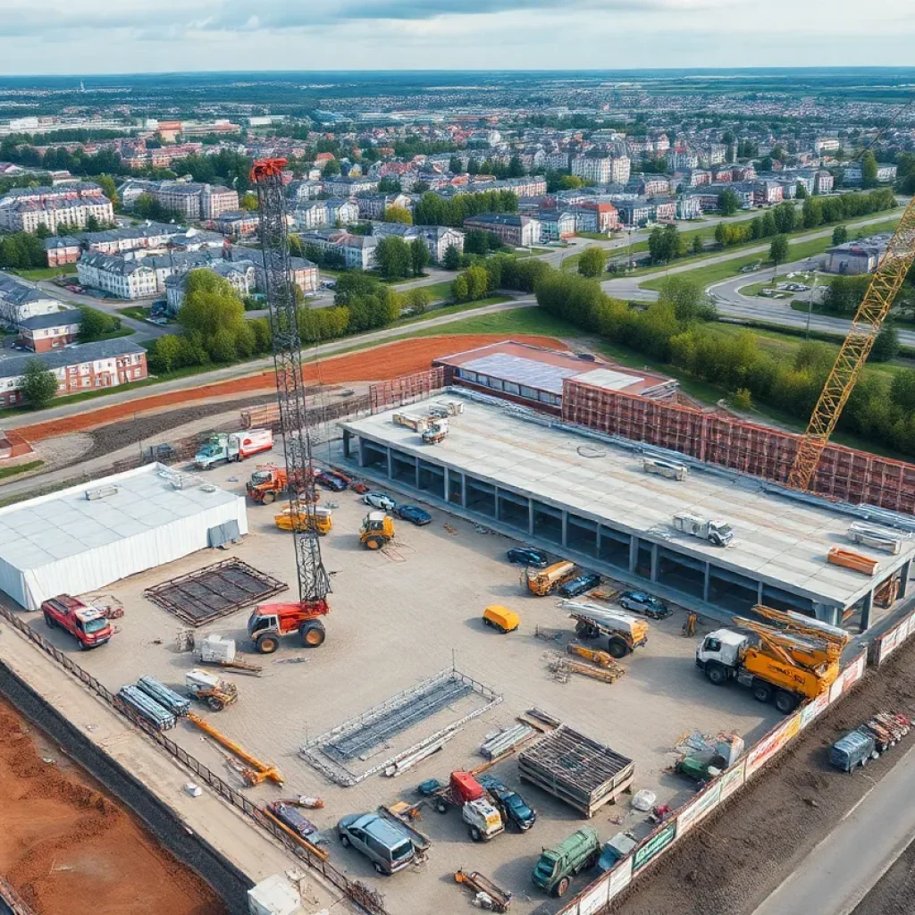 Aerial view of NCC AB construction site