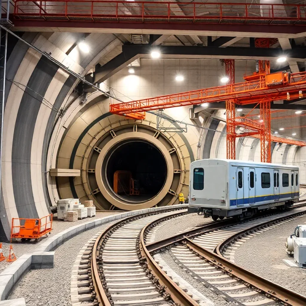 Advanced construction techniques for the Northern Link railway project in Hong Kong.