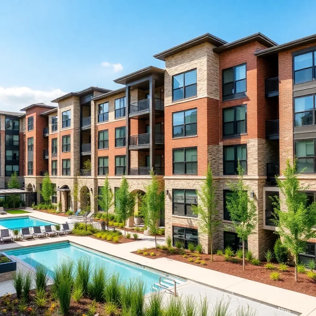 Luxury apartment complex Penrose in Frisco, Texas