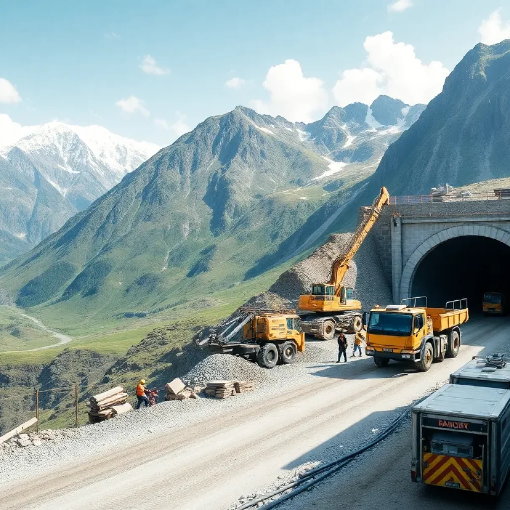 Construction of the Perca Bypass in the Italian Alps