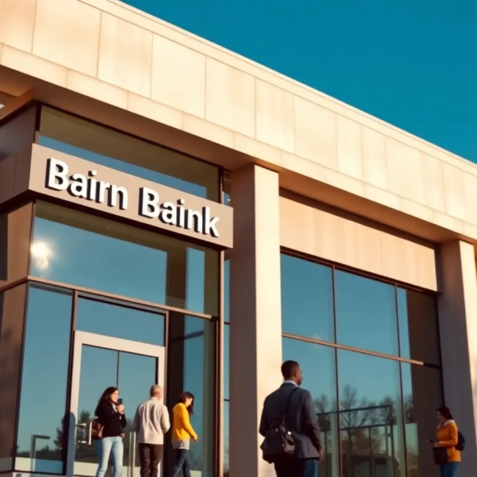 A modern bank building representing Pioneer Bancorp's growth