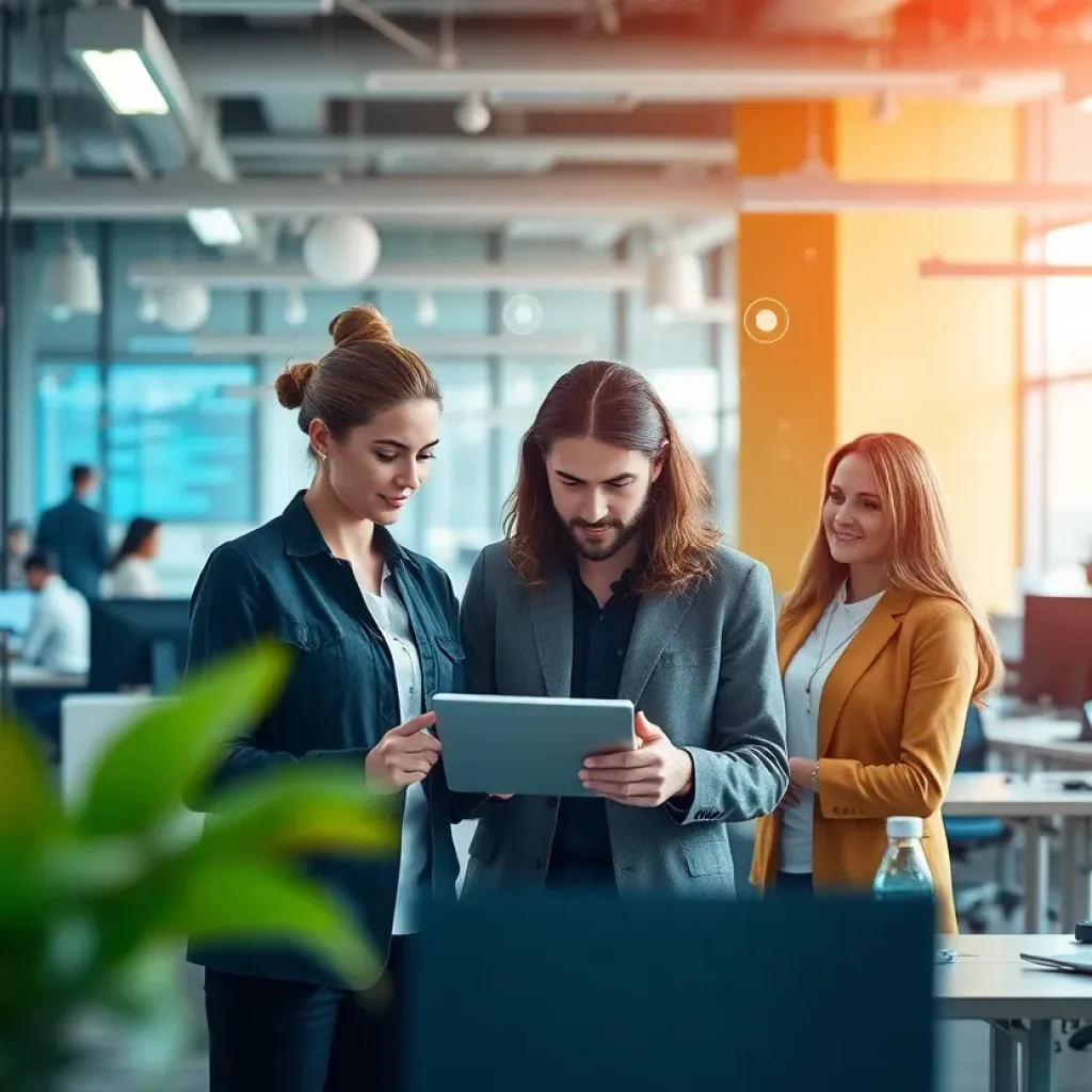 Visual representation of ProcureKey software improving procurement processes.