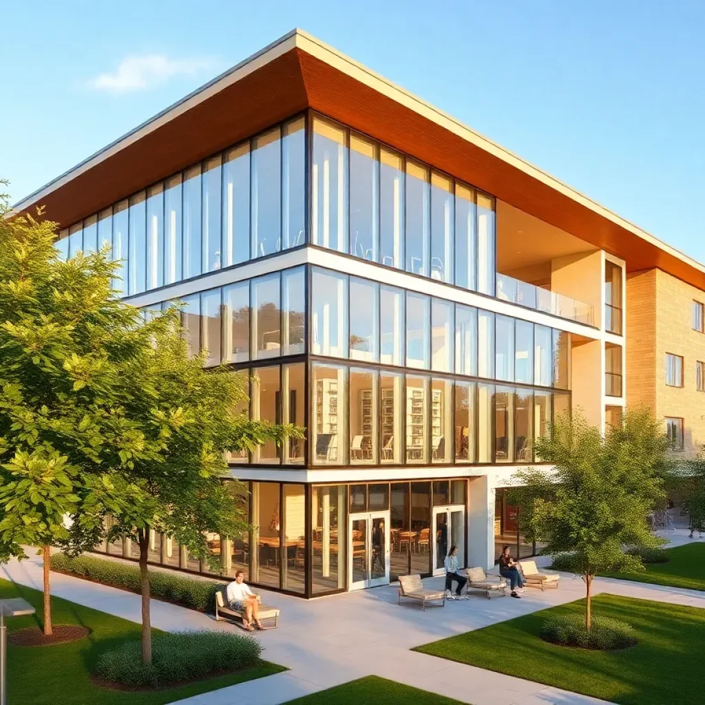 Architectural rendering of Shallotte Town Hall redevelopment project