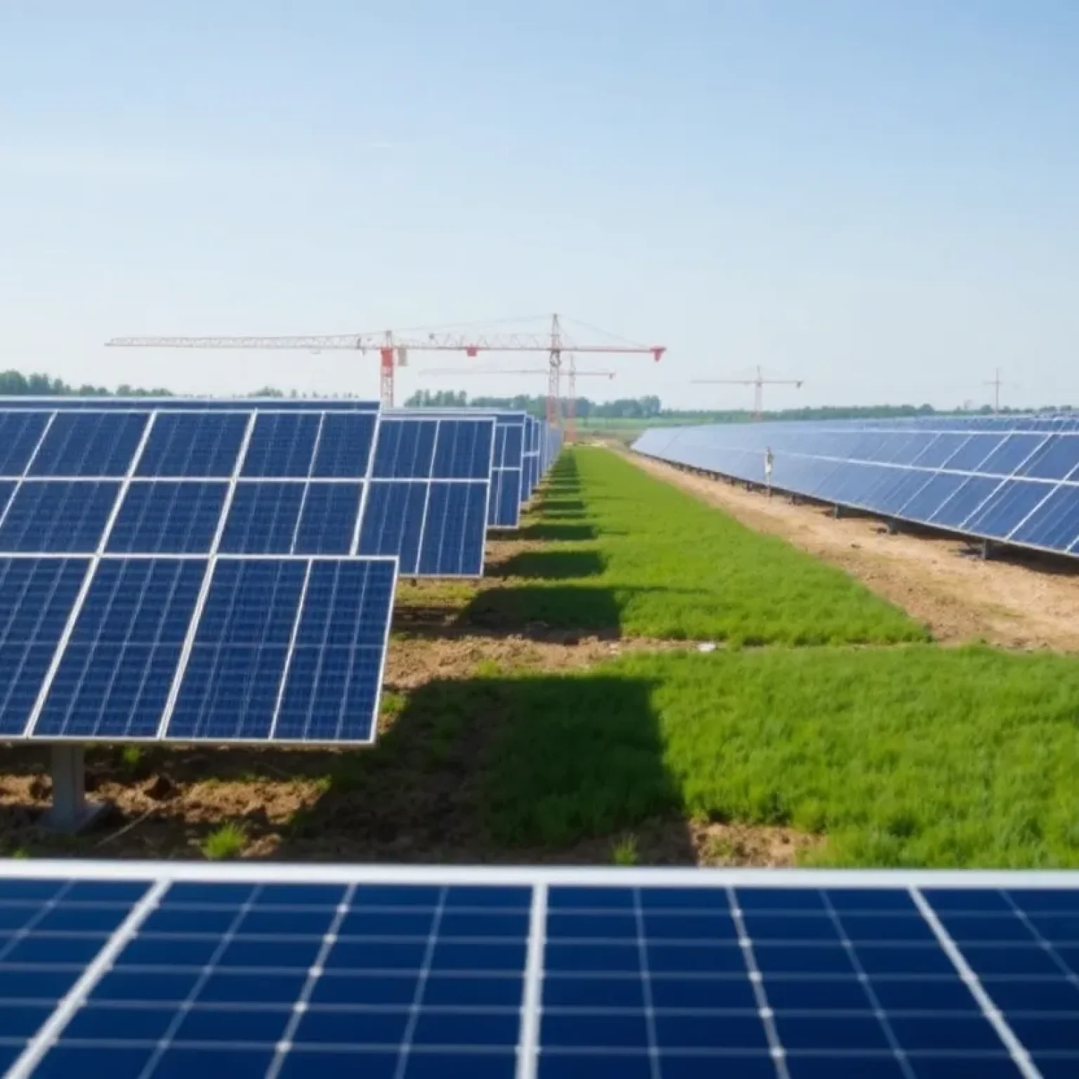Construction of a solar power plant in Romania