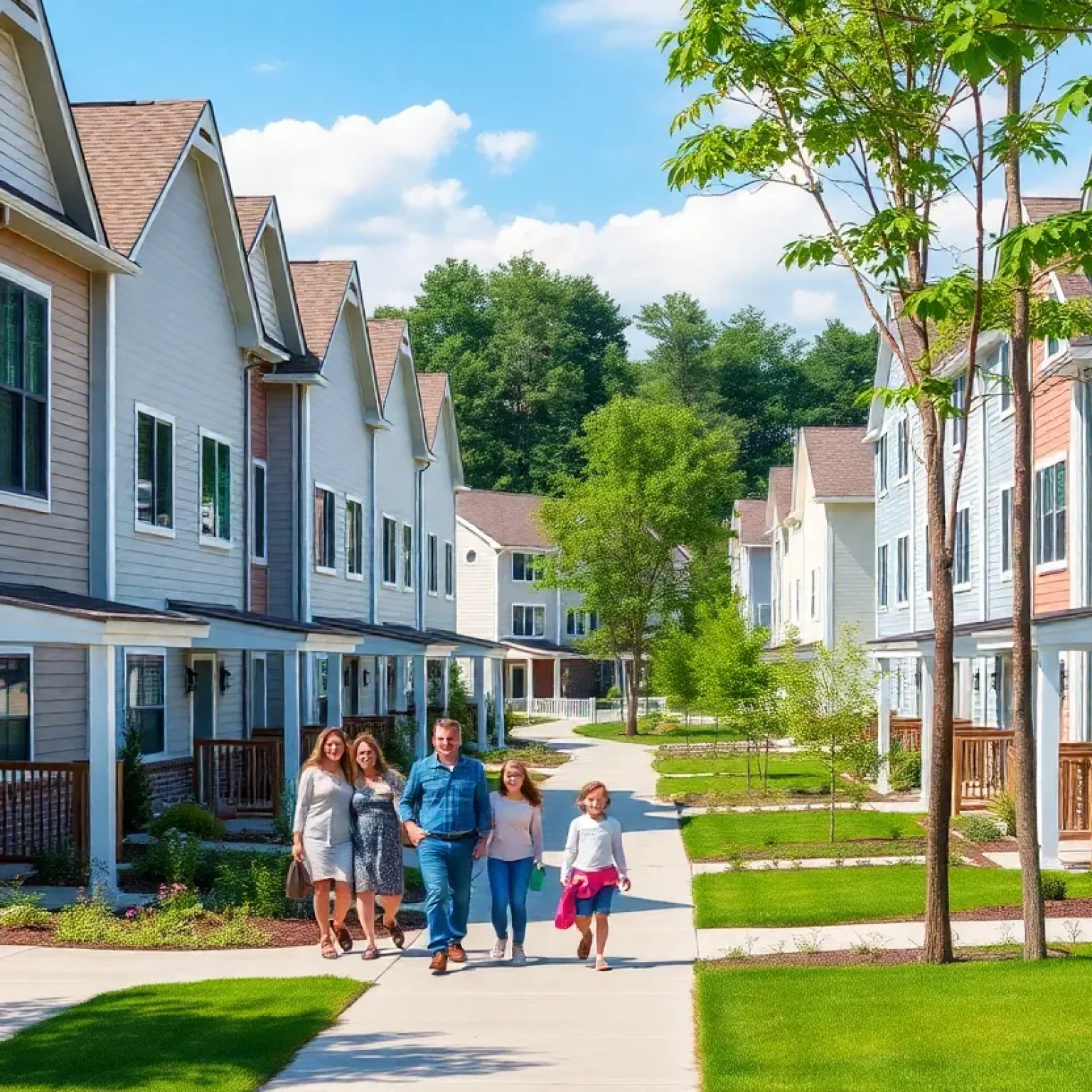 Modern build-to-rent community with amenities