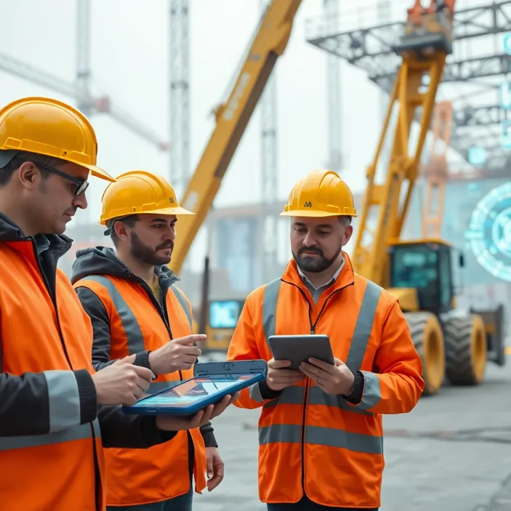 AI technology in use at a modern construction site