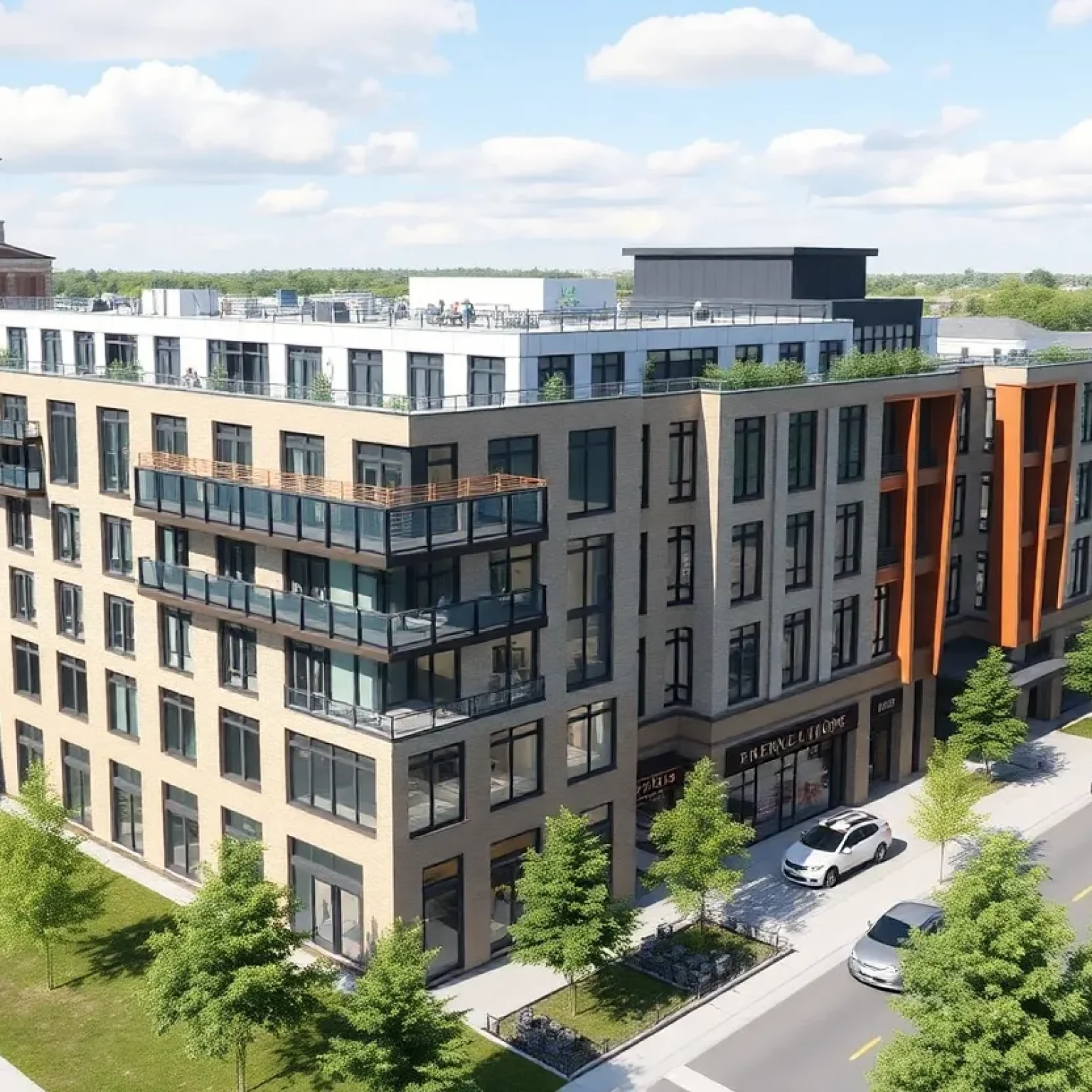 Rendering of 290 Lumpkin mixed-use facility at University of Georgia