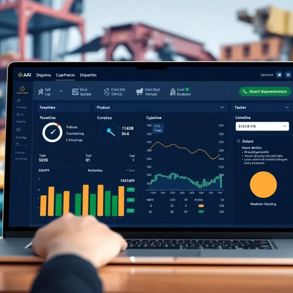 Screenshot of AI-powered dispatch software interface designed for equipment rental