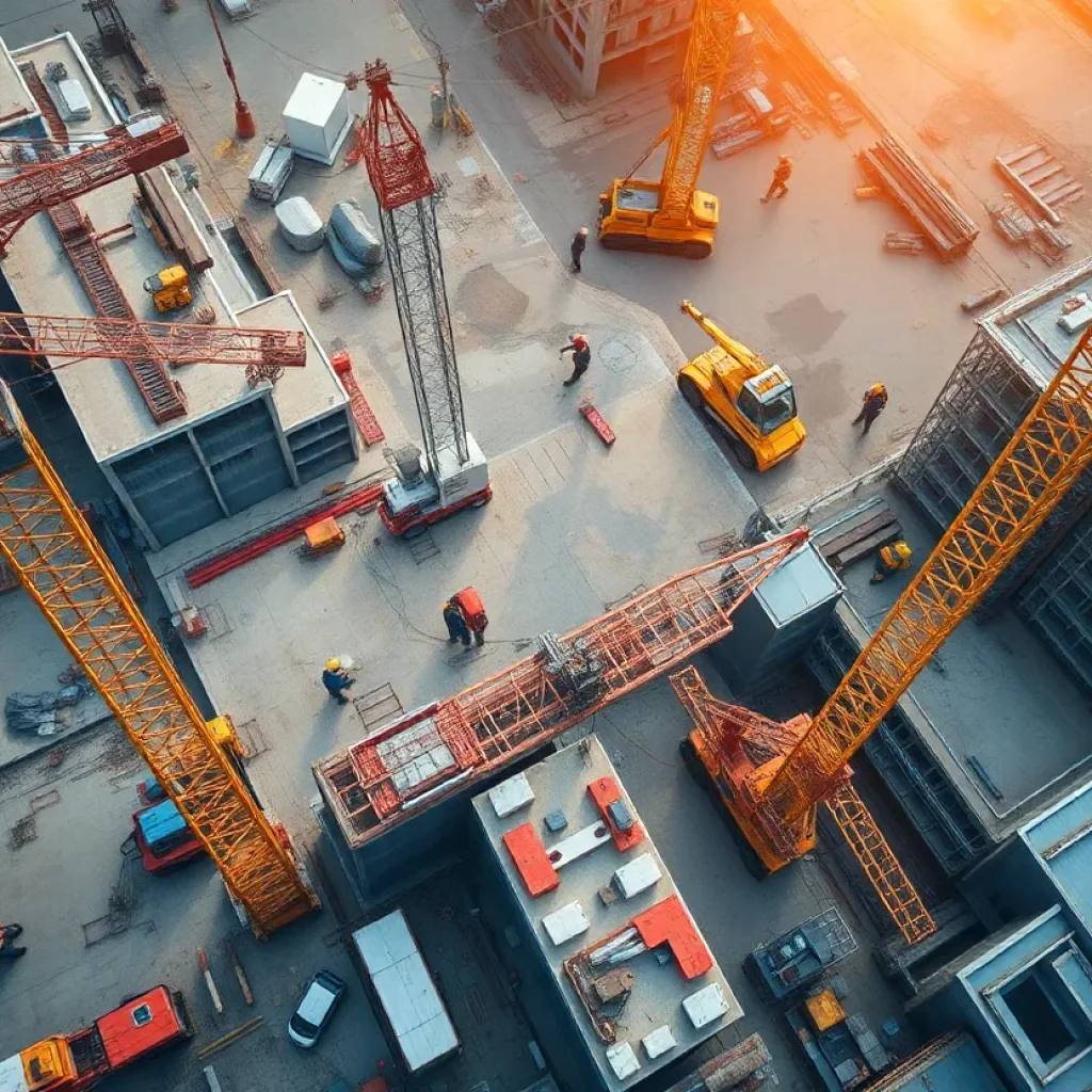 Construction site representing innovation and growth in infrastructure development