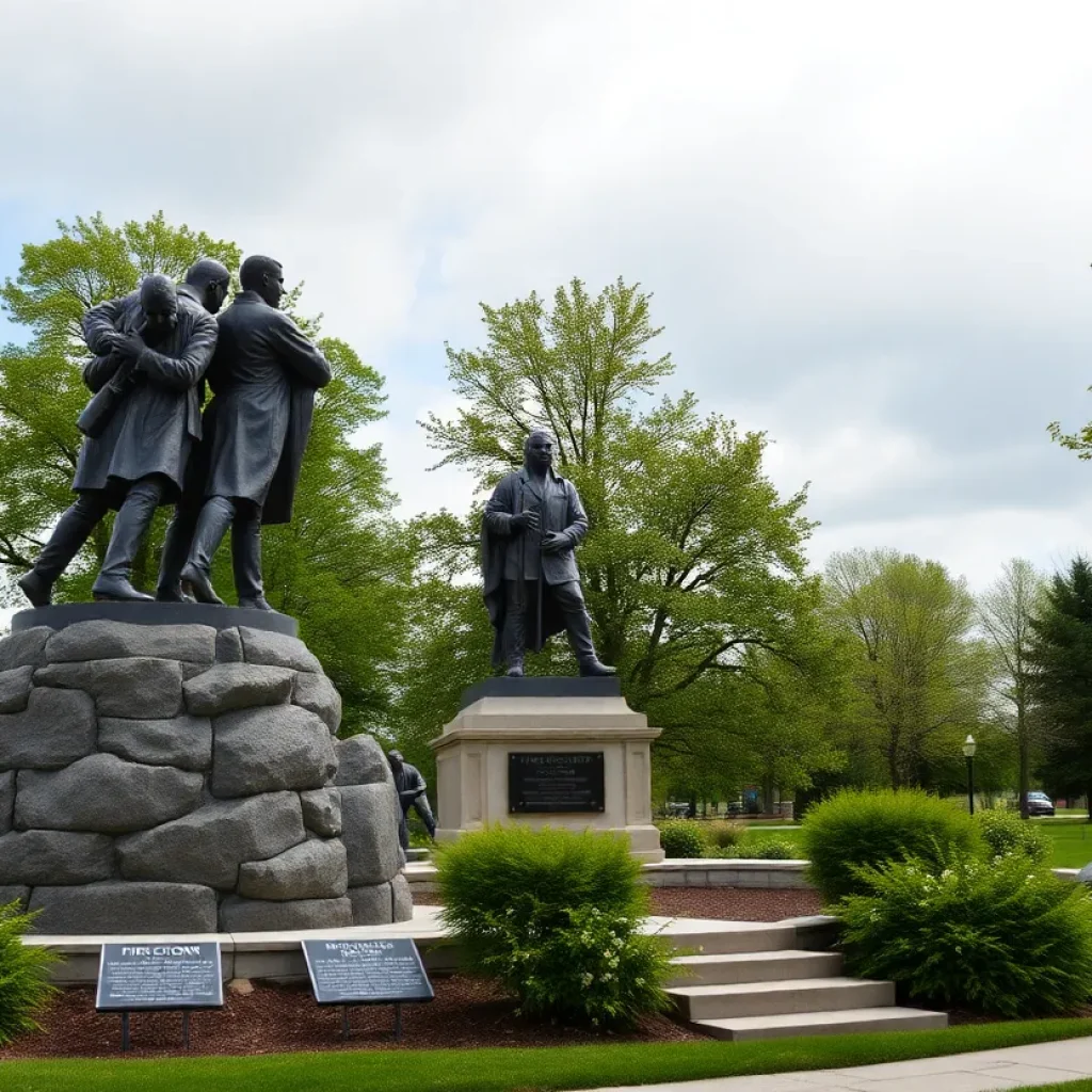 California Firefighters Memorial Expansion with statue