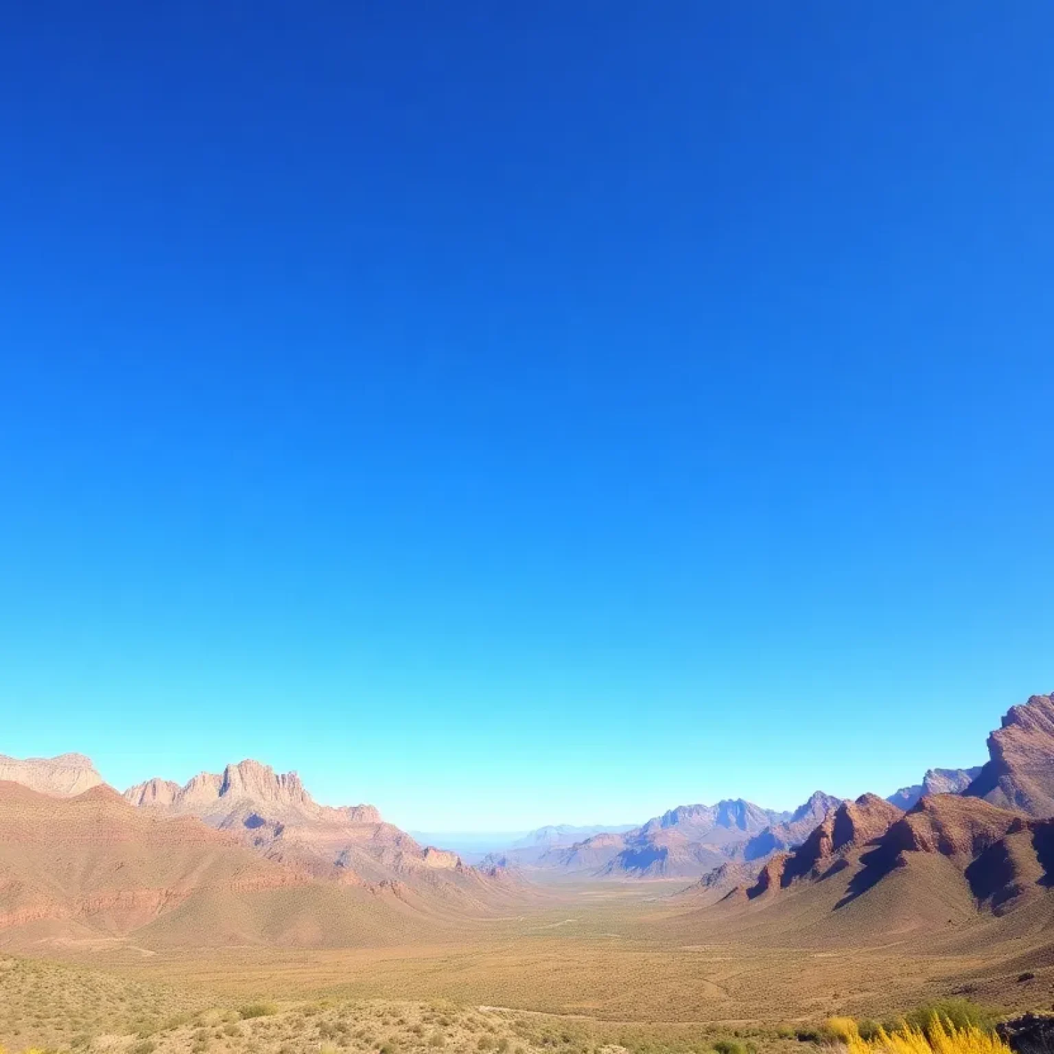 Scenic view of Chisos Basin in Big Bend National Park