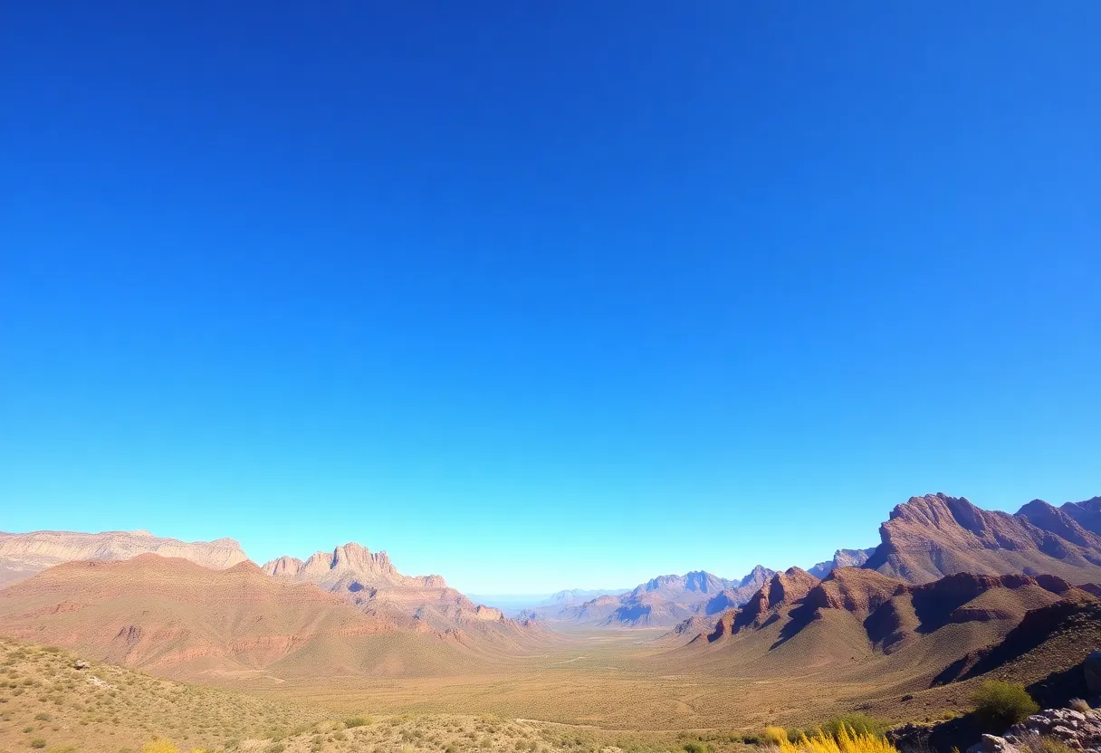 Scenic view of Chisos Basin in Big Bend National Park