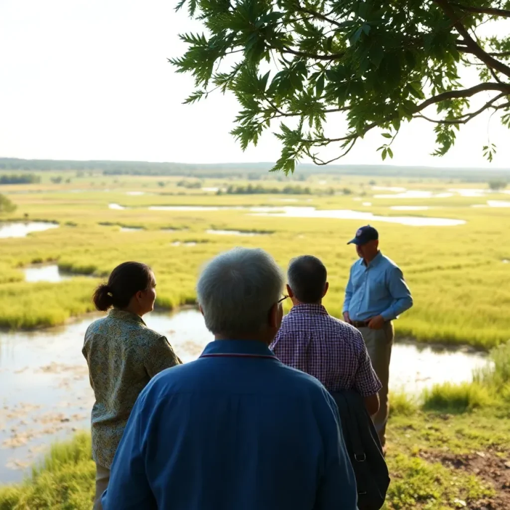 Residents discussing concerns over the Marvin Nichols Reservoir project in Northeast Texas