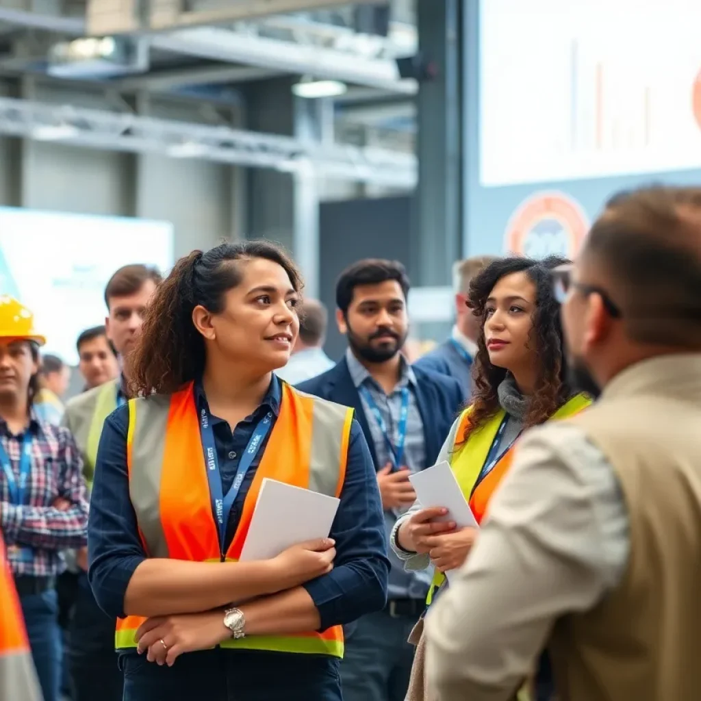 Group of construction industry leaders at conference