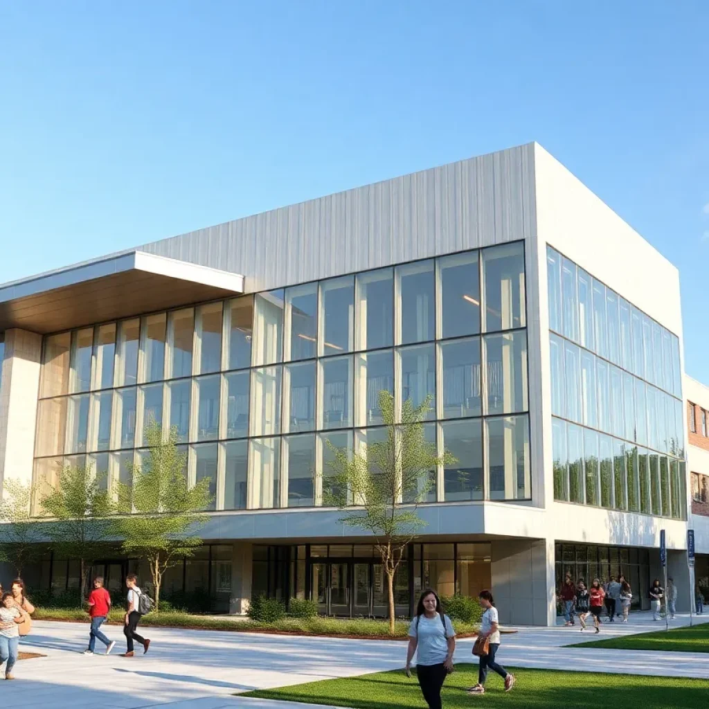 Exterior view of Freeman High School showcasing modern architecture