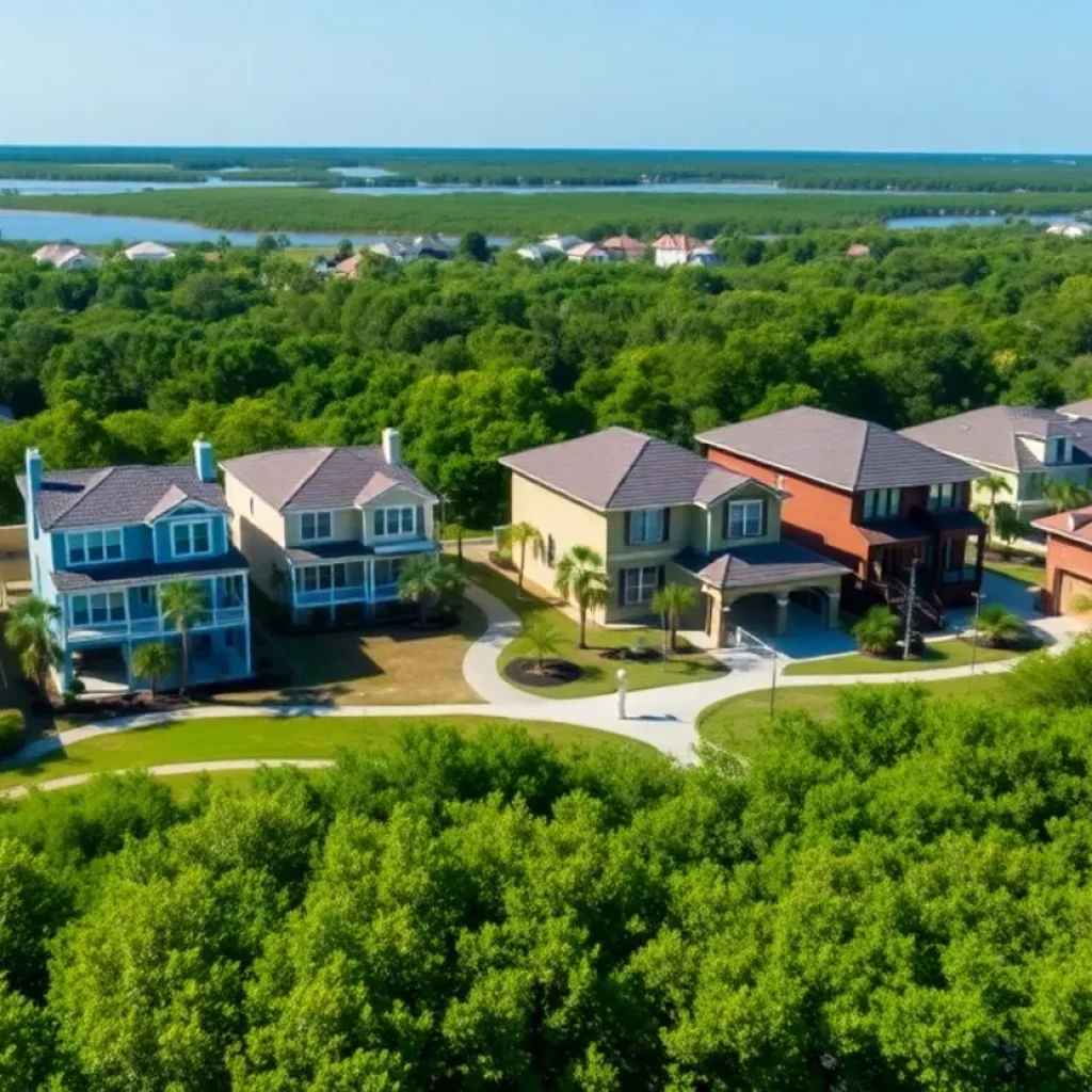 New home constructions at Gulfport waterfront