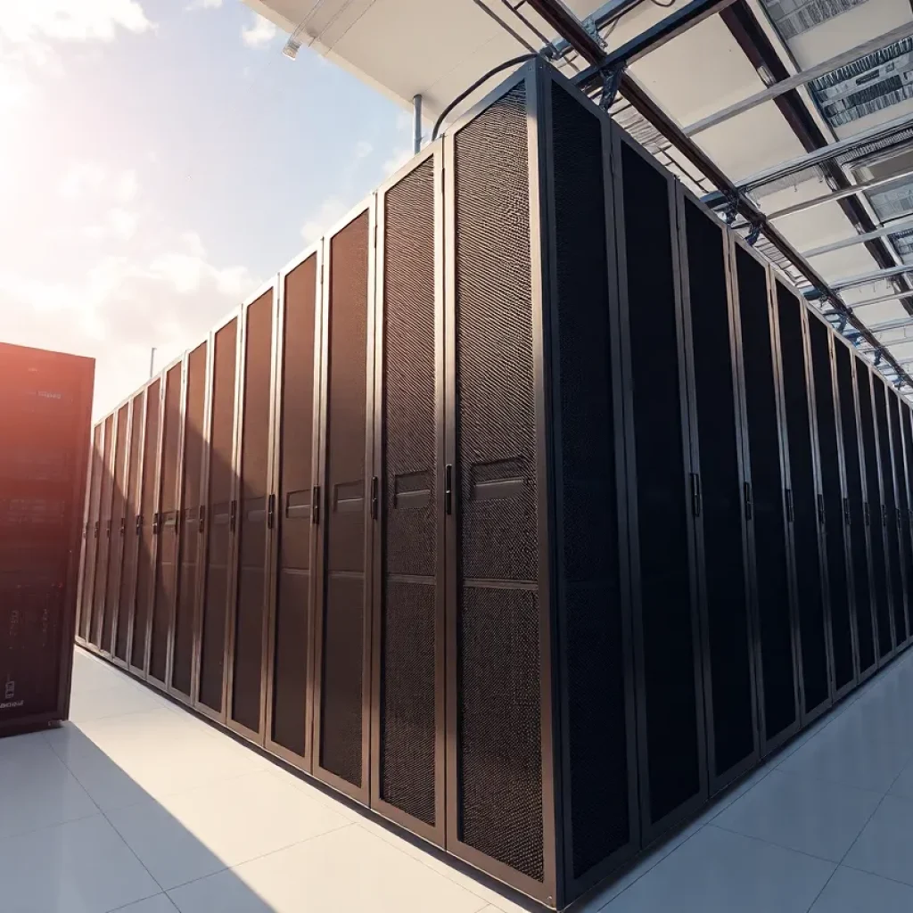 Data center facility illustrating AI technology in Texas