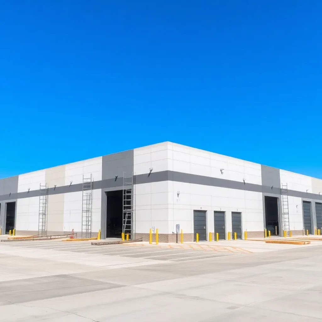 Construction site of the Constellation Red Bluff industrial facility in Pasadena, Texas.