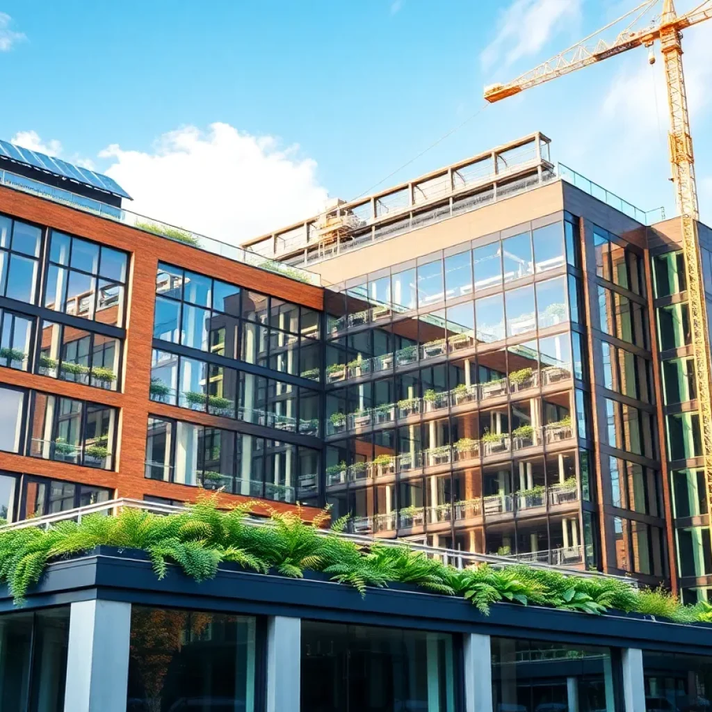 Modern office building representing construction collaboration