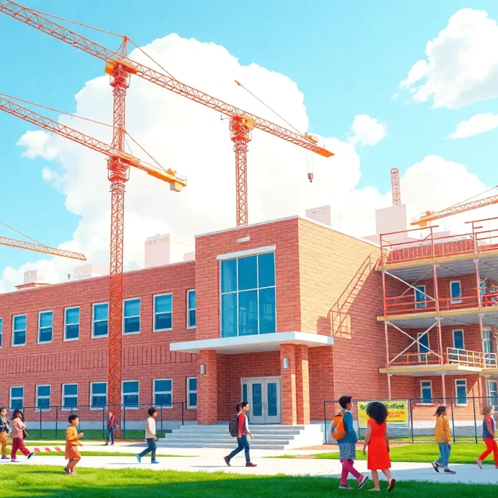 Construction site for Sequim School District projects