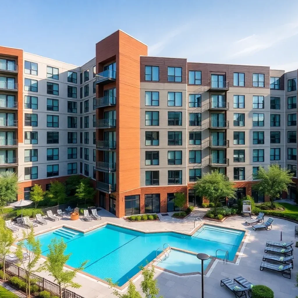 Mid-rise apartment community The Residences at Rubi in Austin, Texas.