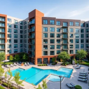 Mid-rise apartment community The Residences at Rubi in Austin, Texas.
