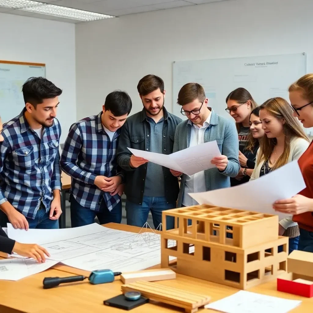 Students participating in the construction management program at the University of Louisiana at Lafayette.