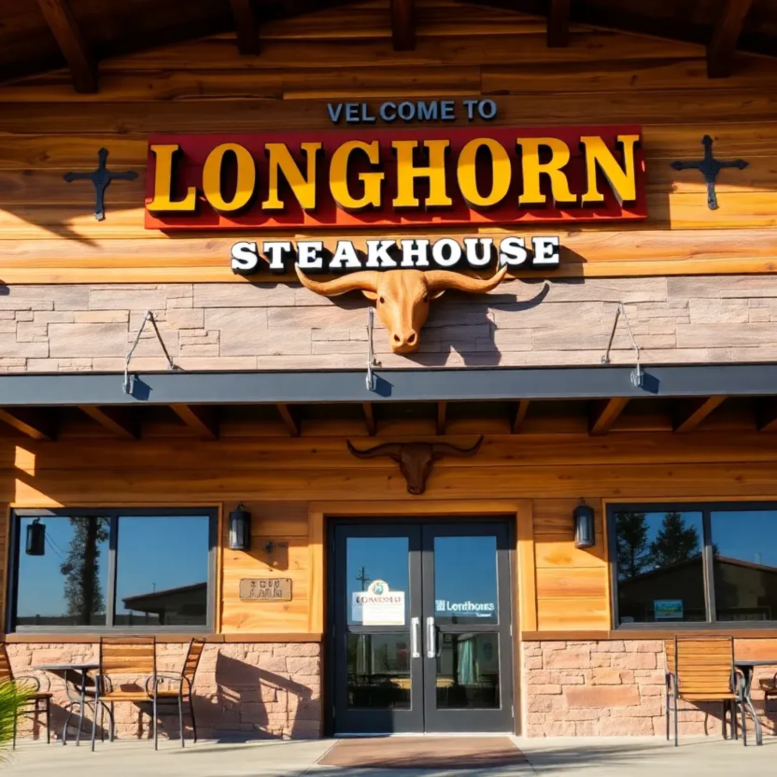 Facade of the new Longhorn Steakhouse in East El Paso