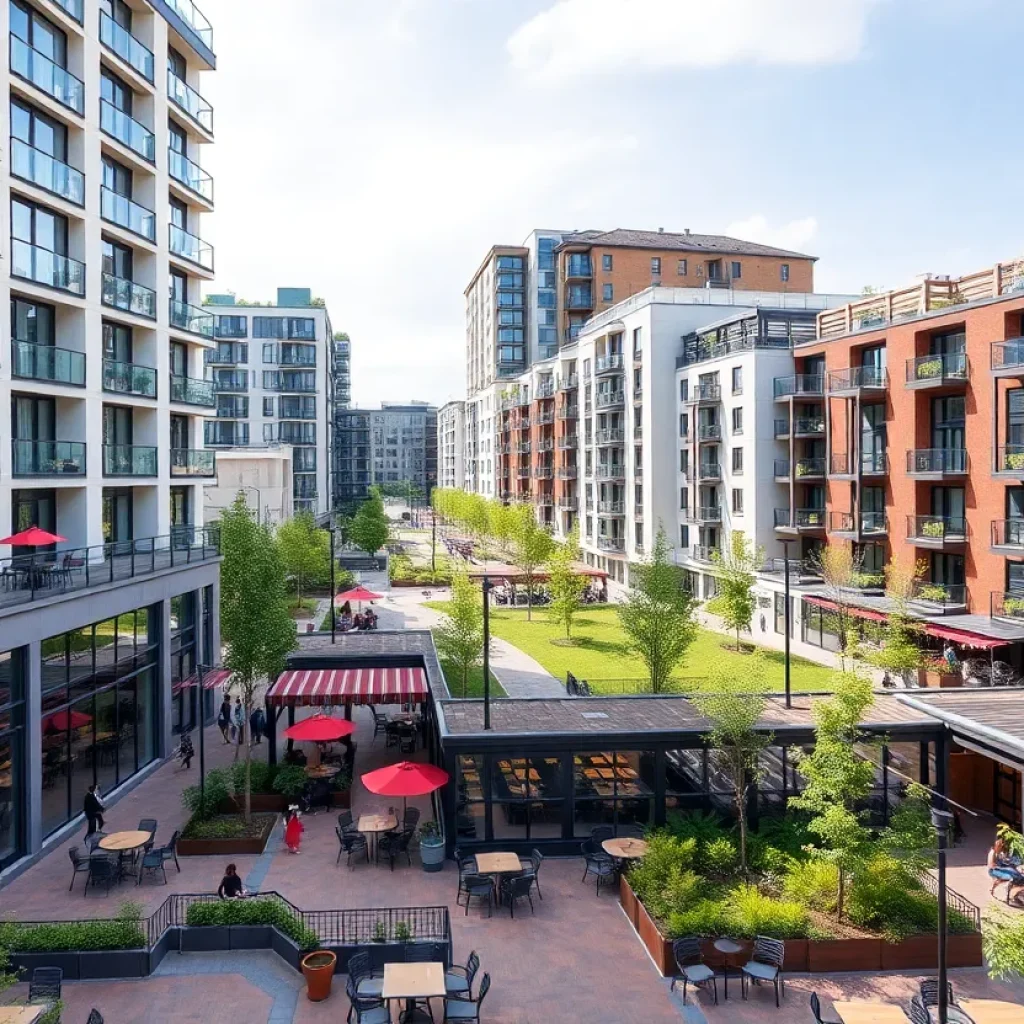 Neuhoff Mixed-Use Development highlighting sustainable architecture and community spaces