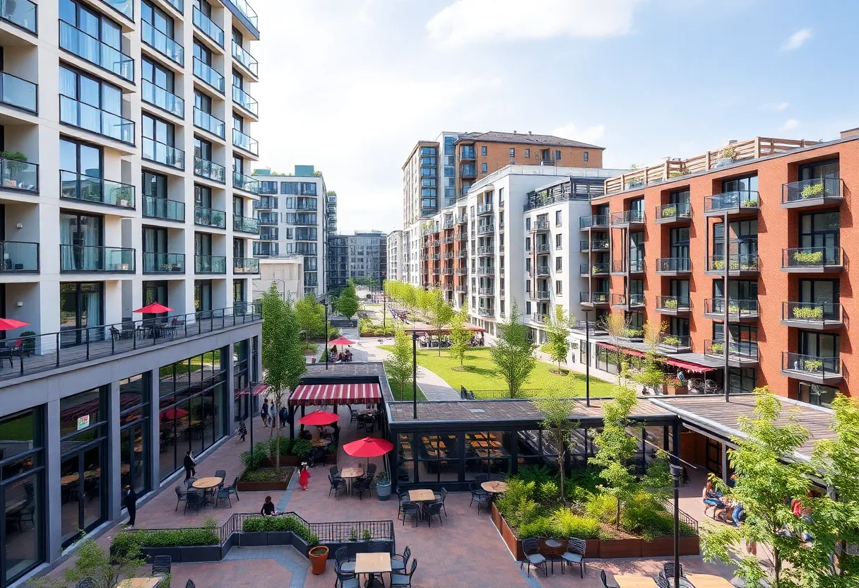 Neuhoff Mixed-Use Development highlighting sustainable architecture and community spaces