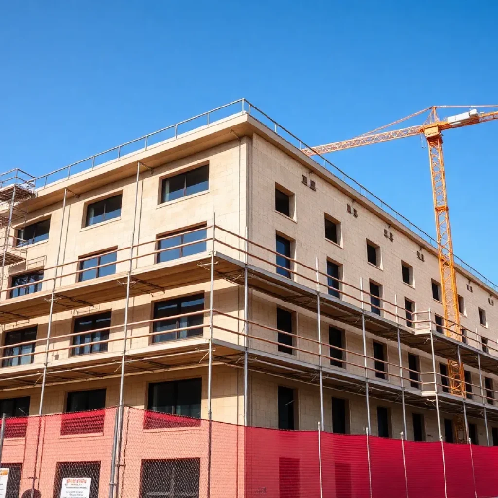 Under construction barracks for BRTC Law Enforcement Academy